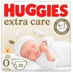 HUGGIES Extra Care Newborn 0 Pieluchy (0-3,5kg), 25szt.