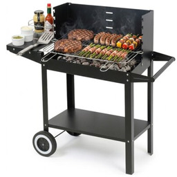 LUND Grill ogrodowy węglowy 99919 na kółkach, półka