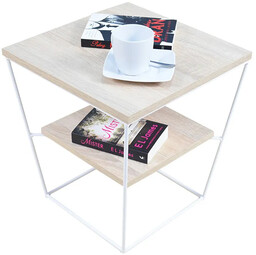 Edinos Stolik kawowy z półką w stylu skandynawskim