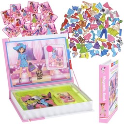 Układanka Książka Magnetyczna Magnesy Puzzle Klocki Ubieranie Lalki