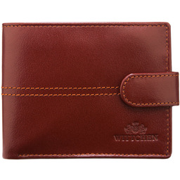 Skórzany portfel średni brązowy