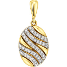 Zawieszka Złota z Naturalnymi Diamentami pr. 585 Elegancka