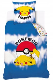 Pościel Młodzieżowa 160x200 Pokemon Pikachu Pokemony