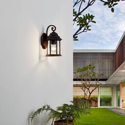 Kinkiet zewnętrzny Lindby Daaje, kolor rdzawy, 30,5 cm,