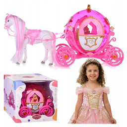 Karoca Kareta dla księżniczki interaktywny koń ruch dźwięk