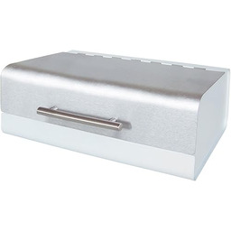 Laroom Chlebak ze stali nierdzewnej, biały, metal