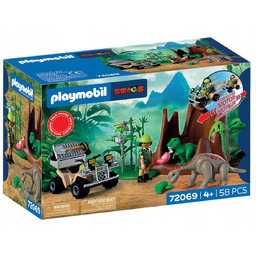 PLAYMOBIL 72069 Kryjówka dinozaura T-Rex Brachiozaur Quad