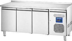 Stół chłodniczy z rantem, 3-drzwiowy, agregat po prawej