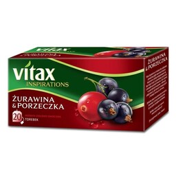 Vitax Inspirations Żurawina Porzeczka Ex20 herbata ekspresowa owocowa