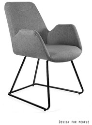 Fotel konferencyjny city ciemny szary unique