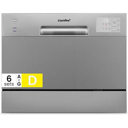 COMFEE Kompaktowa zmywarka CDWMT0602ESD-EU mini zmywarka z 6