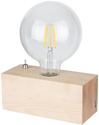 Lampa stołowa Theo 1xE27 maks. 25W drewno brzozowe/czarny