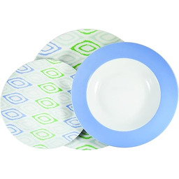 HOUSE COLLECTION Deska stołowa Rabat 18 szt. Niebieski,