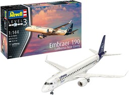 Revell Embraer 190 Lufthansa Model Samolotu, Biały, 1/144