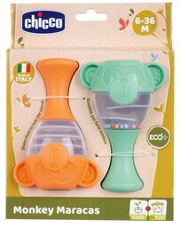 CHICCO Grzechotka ECO+ Małpki Marakasy 00011859000000 (2 sztuki)