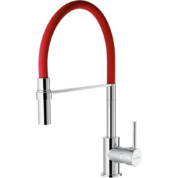 Bateria zlewozmywakowa Kameleon czerwony/chrom Invena