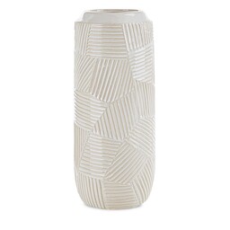 Eurofirany Wazon dekoracyjny 12x12x30 Romina 3 kremowy