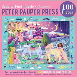 Unicorns Seek & Find 100-piece Jigsaw Puzzle