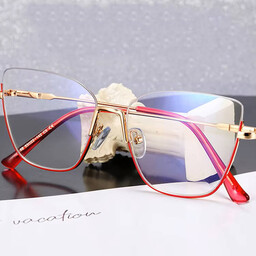 Stylion Damskie okulary półramki kocie zerówki do komputera