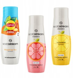 Zestaw 3 koncentratów Sodastream Ice Tea Peach Zero