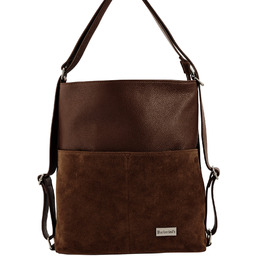 Barberinis Torebka plecak z zamszem - Brązowa