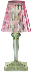 Kartell - Battery Portable Lampa Stołowa IP54 Różowy