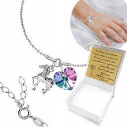 Bransoletka Dziewczynka Koń Konik Dziecko Komunia Święta GRAWER