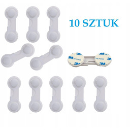 10X ZABEZPIECZENIA SZAFEK BLOKADA SZUFLAD MEBLI DRZWI PRZED