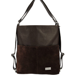 Barberinis Torebka plecak z zamszem - Brązowa ciemna