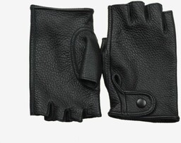 Męskie rękawiczki skórzane bez palców - skóra