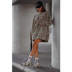 Skarpetki damskie białe z modnym wzorem panterki