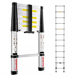 Drabina Teleskopowa 3,2M Aluminiowa Składana Rozsuwana Przystawna Soft