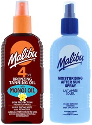 Malibu SPF4 Olejek Brązujący Z Monoi + Balsam