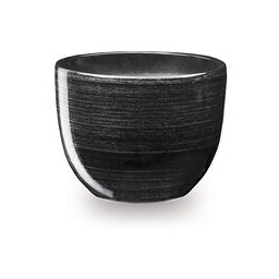 Donica ceramiczna Baryłka 26 cm czarnosrebrny