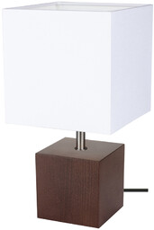 Kwadratowa lampa stołowa Trongo 1xE27 maks. 25W drewno