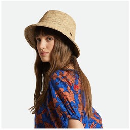 kapelusz BRIXTON - Ellee Straw Bucket Hat Tan