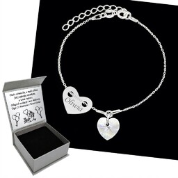 Srebrna Bransoletka dla Dziecka Imię GRAWER 925