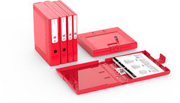 Segregator A4/70 z opcją plomby plastikowy NEWBINDER czerwony