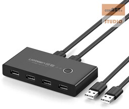 Ugreen switch box HUB przełącznik 4x USB 2.0