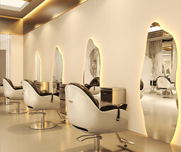 Konsola konsoleta fryzjerska barberska kosmetyczna lustro LED 180x70