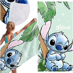 DISNEY Stitch SZYBKOSCHNĄCY Ręcznik plażowy, kąpielowy DLA DZIECI,