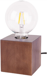 Kwadratowa lampa stołowa Trongo 1xE27 Max.25W drewno bukowe