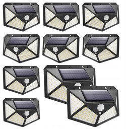 Lampa Solarna 100 Led uliczna Z Czujnikiem Ruchu