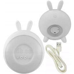 Budzik lampka nocna Led Rgb różowy królik pudełko