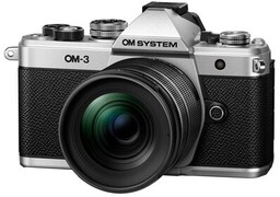 OLYMPUS Aparat bezlusterkowy OM-3 Srebrny + Obiektyw 12-45