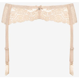 Pas do pończoch z eleganckiej beżowej koronki Allure