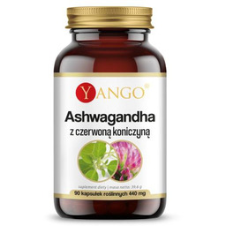 YANGO Ashwagandha z czerwoną koniczyną, 90 kapsułek
