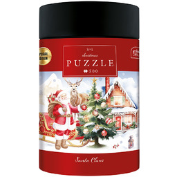Interdruk, PUZZLE ŚWIĄTECZNE w tubie 500 elementów MIKOŁAJ