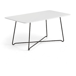 Stolik kawowy IRIS, prostokątny, 510 mm, czarny, biały