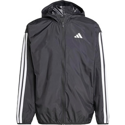 adidas Mężczyźni ESSENTIAL THREE STRIPES WINDBREAKER, Black/White, L